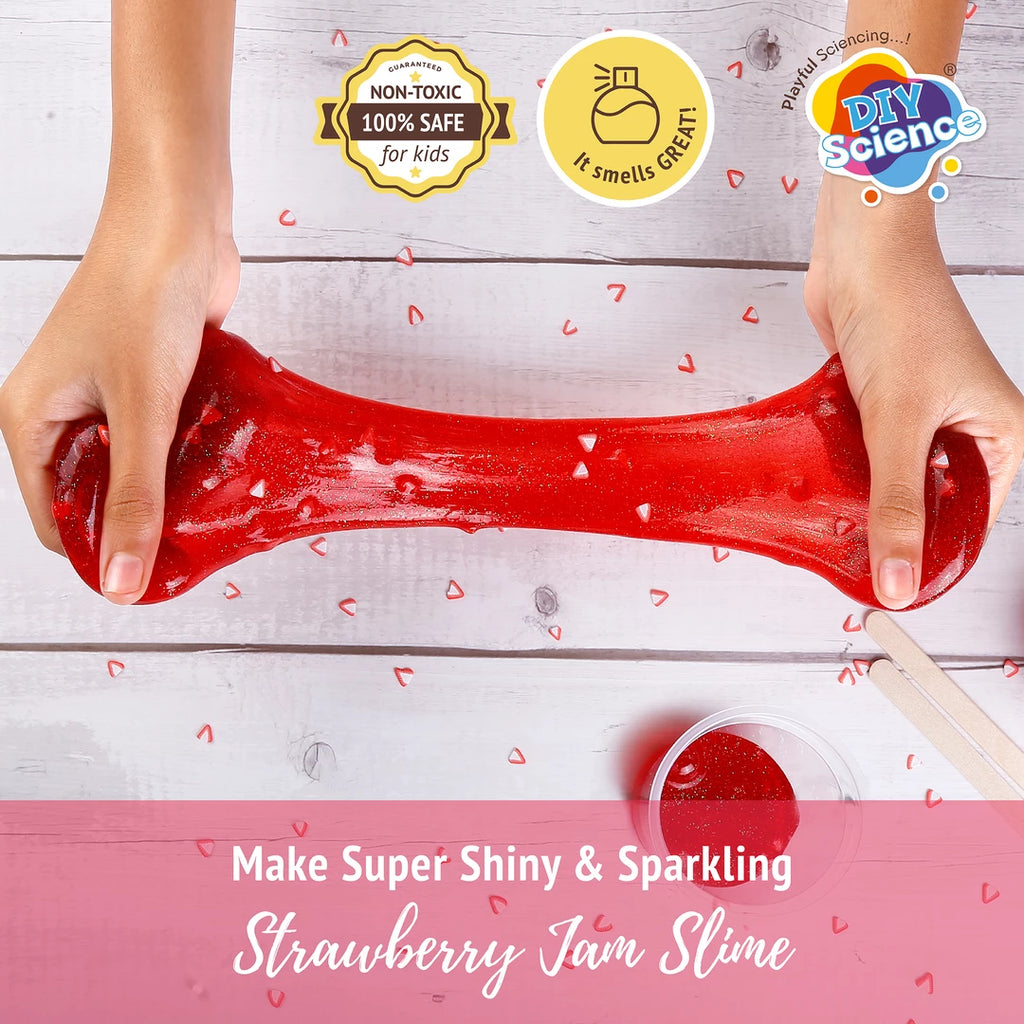 Sparkling Strawberry Jam Slime Kit – DIY Fun for Kids! – FundooLabs
