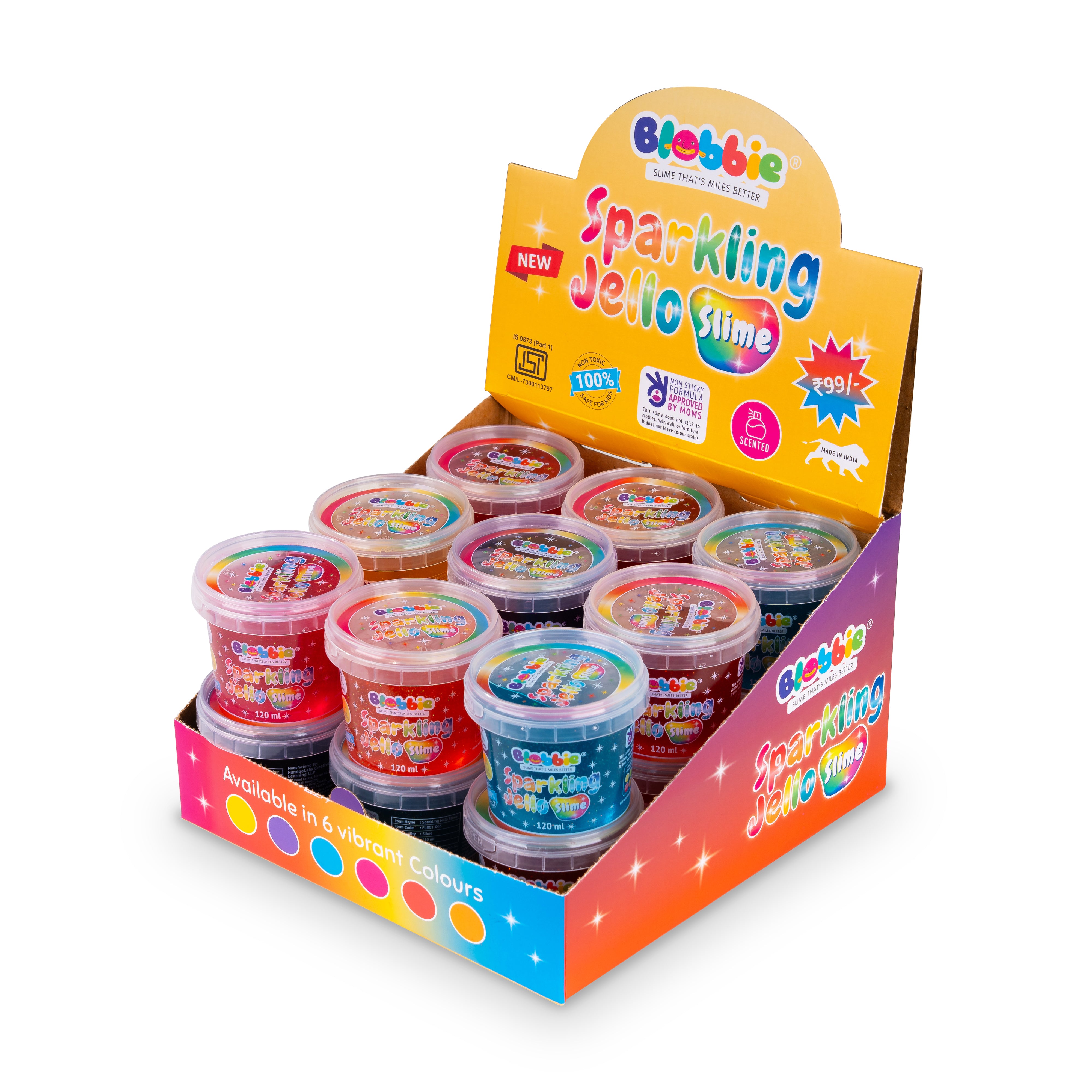 Sparkling Jello Slime pack of 18