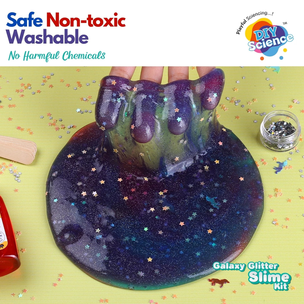Purpledi Mini Galaxy Slime DIY Kit – Tout-en-Un Pour Slime Moelleux, Fluffy Et Glacé, Cadeau Créatif Pour Filles