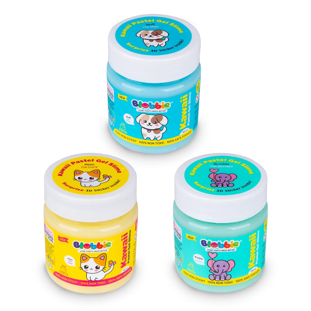 Kawaii Pastel Gel Slime Combo | Non-Sticky & Kid-Safe Fun – FundooLabs